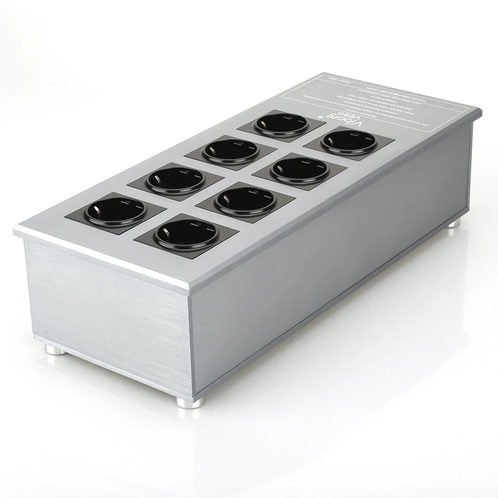 Высококачественный Viborg VE80 Hifi аудио EU Schuko розетки фильтр шума AC мощность кондиционер аудиофиловый фильтр питания очиститель