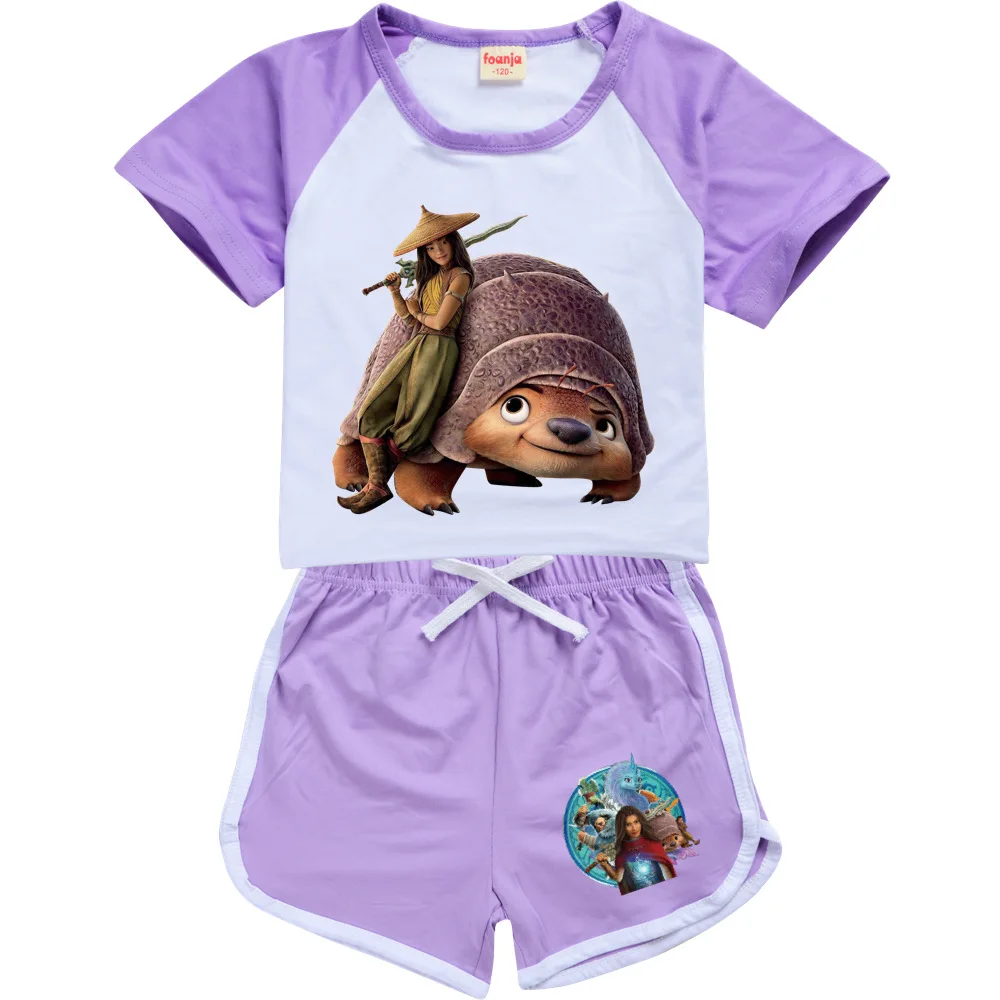 Детские комплекты одежды для девочек и мальчиков спортивный костюм Raya The Last Dragon