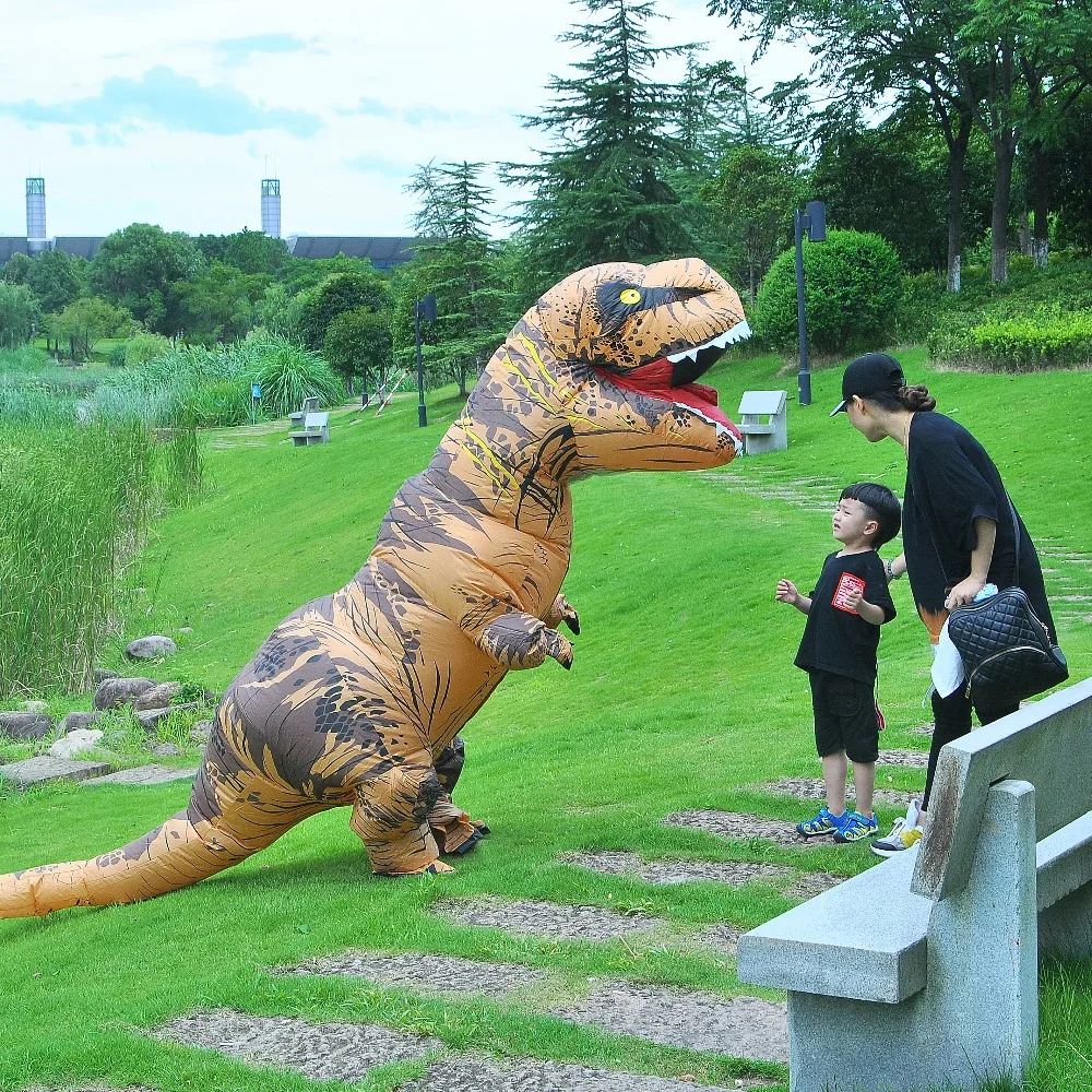T-REX талисман надувной костюм на День Благодарения Рождество взрослых детей Аниме Косплей динозавр животных комбинезон подарок Disfraz