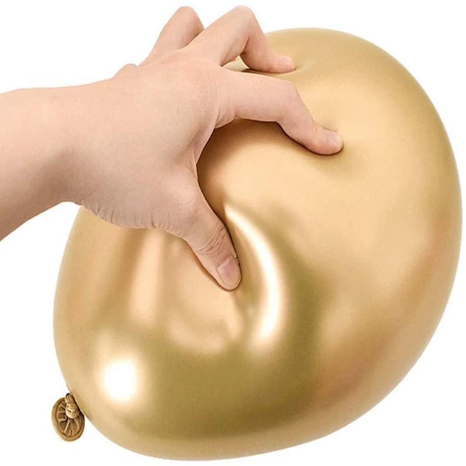 

10pcs 12inch Chrome Latex Party Balloons with Confetti Happy Birthday Decoration for Kids Pearl Gold Balloon Wedding Accessories