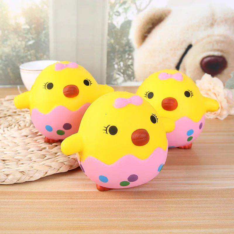 Забавные Мини сжимающие Мягкие силиконовые руки мягкие животные большой желтый
