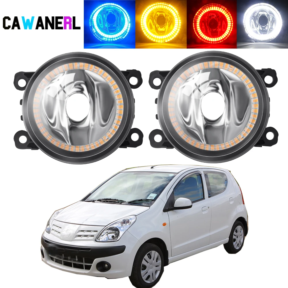 

Автомобильные противотуманные фары Angel Eye в сборе, кольцевые Противотуманные фары DRL 12 В для хэтчбека Nissan Pixo UA0 2009-2013, 2 шт.