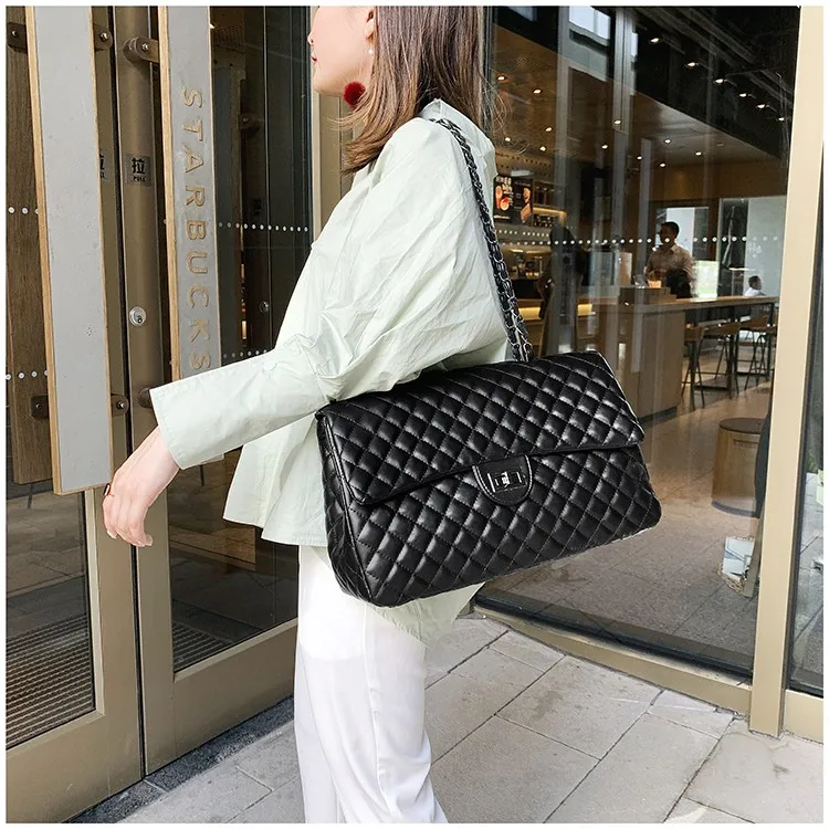 Женская сумка Большая вместительная из искусственной кожи Сумочка черная