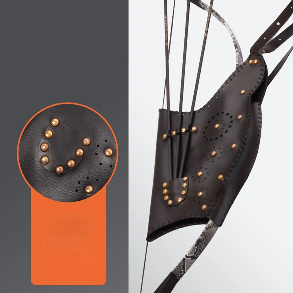 

Traditional Recurve Bow Bag And Archery Arrow Quiver Leather Waist Hip Thickened PU Material Hunting Bags