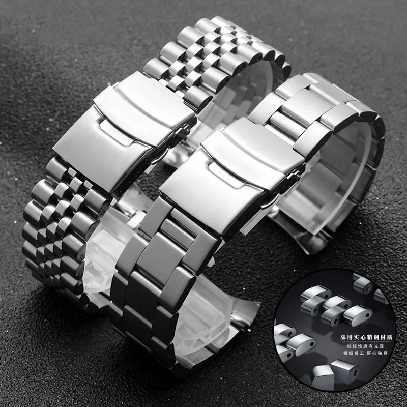 Watch Bracelet For SEIKO 5 SRPD63K1 SKX007 009 175 173 Solid Stainless Steel Watch Chain Watch Accessories Watch WatchBand Chain