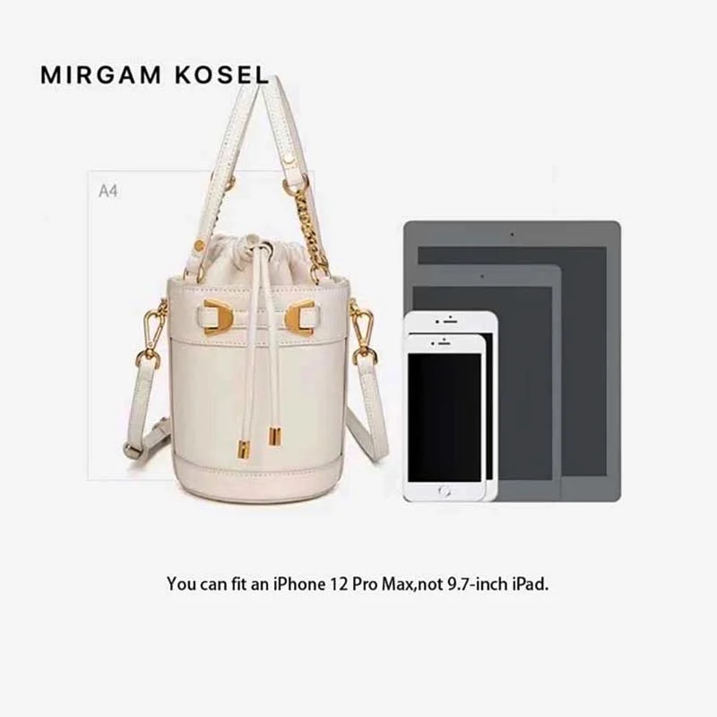 

2021 New Buckets Bags for Girl Classic Fashion Crossbody Bag Womens Vintage Round Shoulder HandBags with Chain Luxury Designer