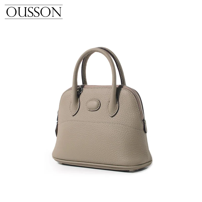 Модная кожаная женская сумка ракушка OUSSON наплечная Наклонная Сумка из