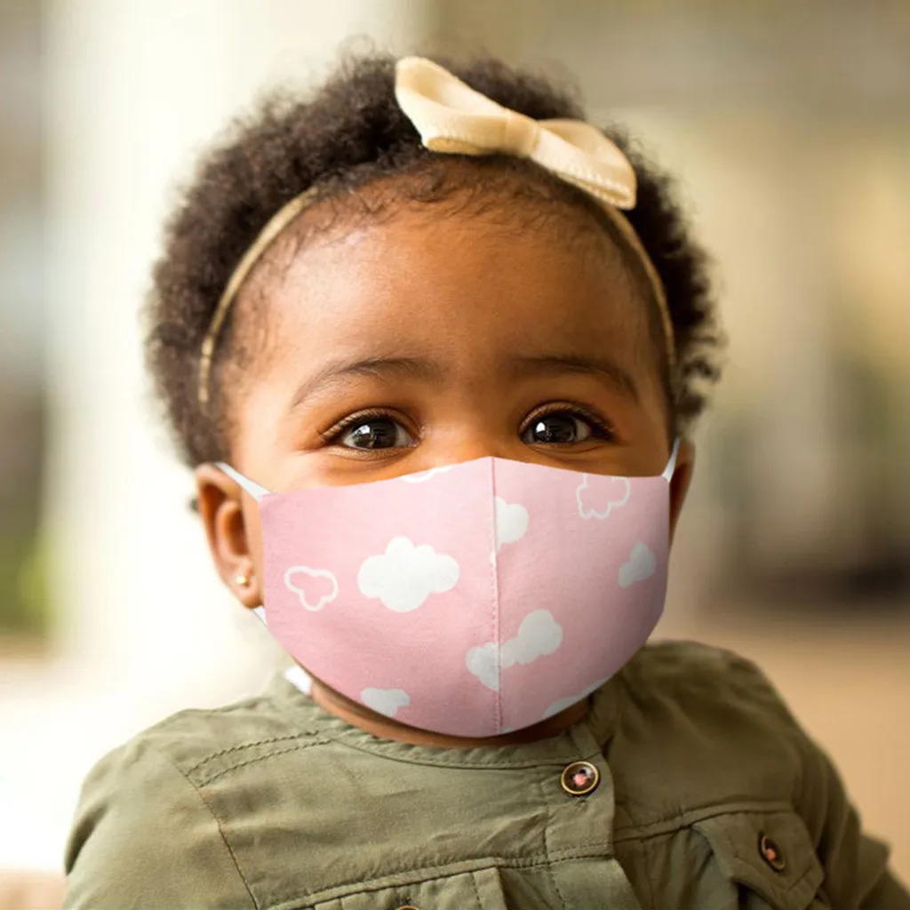 Детская маска моющиеся многоразовые маски для лица с мультяшным принтом