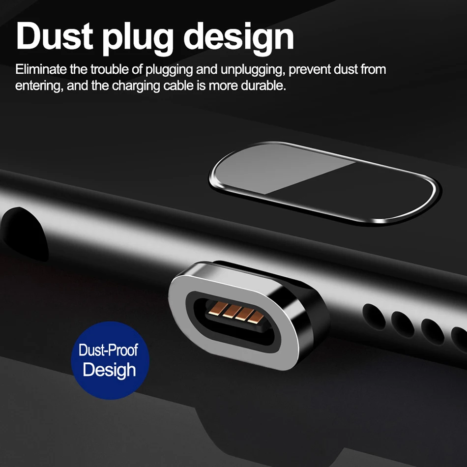 Круглый Магнитный кабель штекер 8 Pin type C Micro USB C вилки Быстрая зарядка Телефон Магнит зарядное устройство разъем для iPhone(только Магнитная застёжка