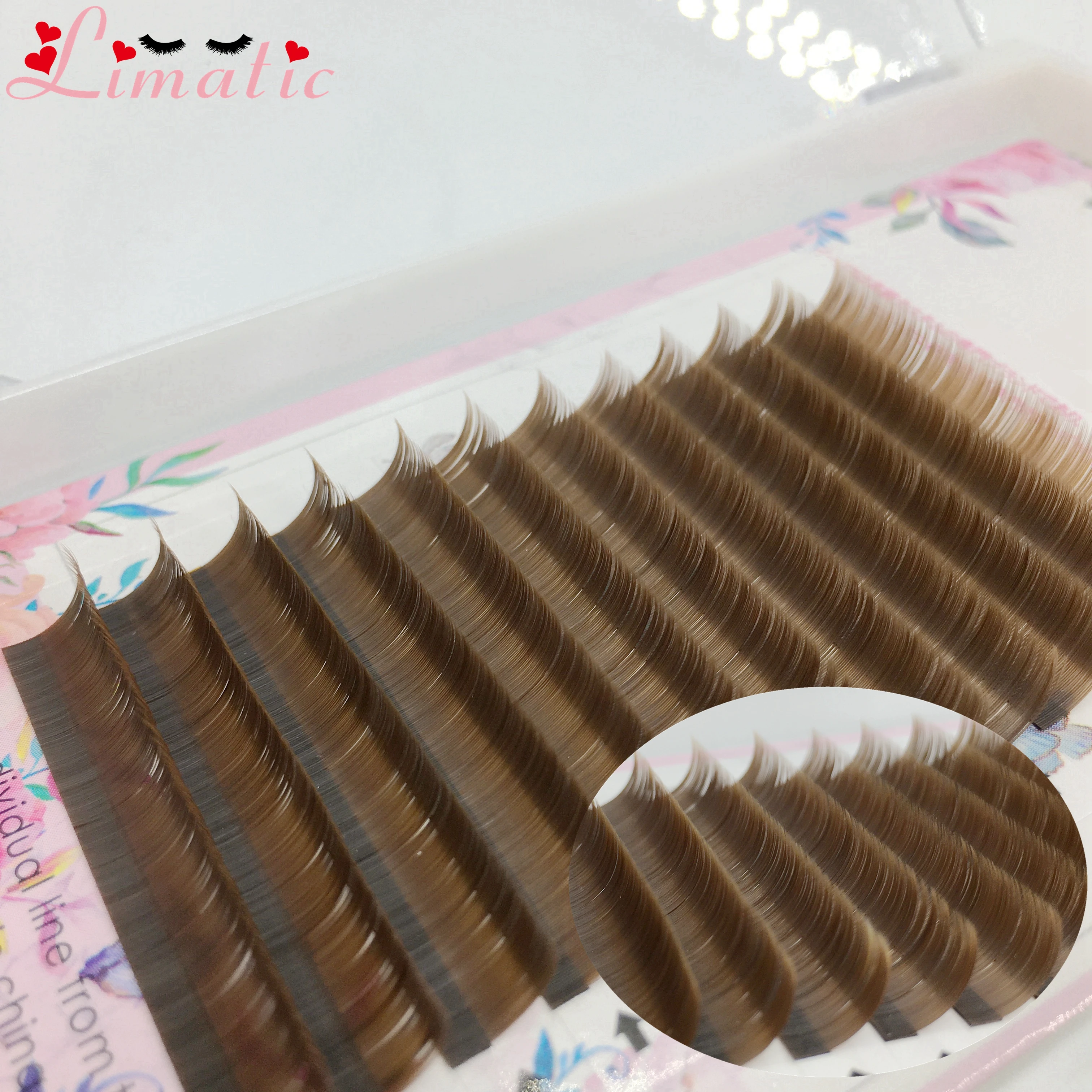 Плоские коричневые накладные ресницы инструменты для макияжа 0 12 мм 15 20 Мягкие