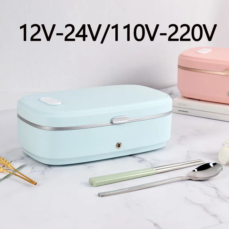 

110V-220V Electric Lunch Box Rice Cooker Food Warmer Portable Water Free Lunch Heating Box Preservation Cooker Car Office 12-24V