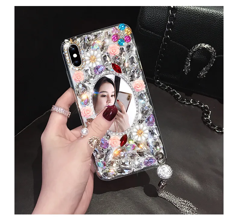 Fashion Soft Silicone Phone Case For Xiaomi Redmi 5 6 4X 5A 6A 8A Note4 7 8 Pro Luxury Diamond Mirror Cover |