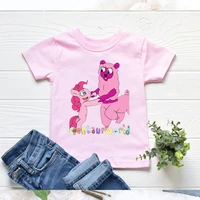 kawaii girls t shirts cute cartoon centaurworld print baby t shirts fashion harajuku children tshirts pink short sleeve tops