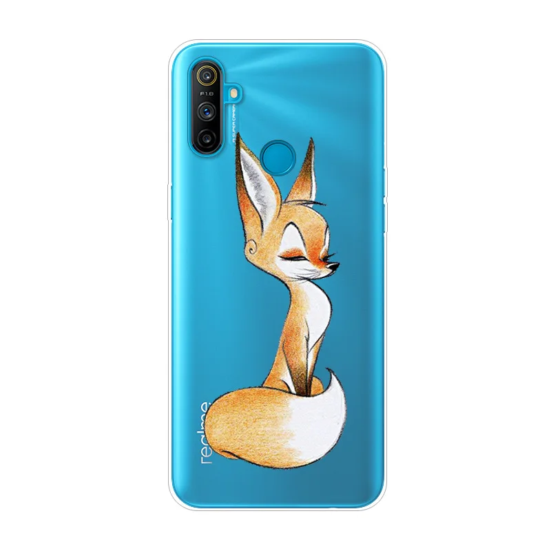 Чехол-накладка для OPPO Realme C3 ТПУ силикон мягкий прозрачный с героями мультфильмов