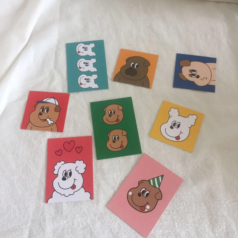 SIXONE 8 комплектов милые собаки креативные декоративные карты Мобильный корпус