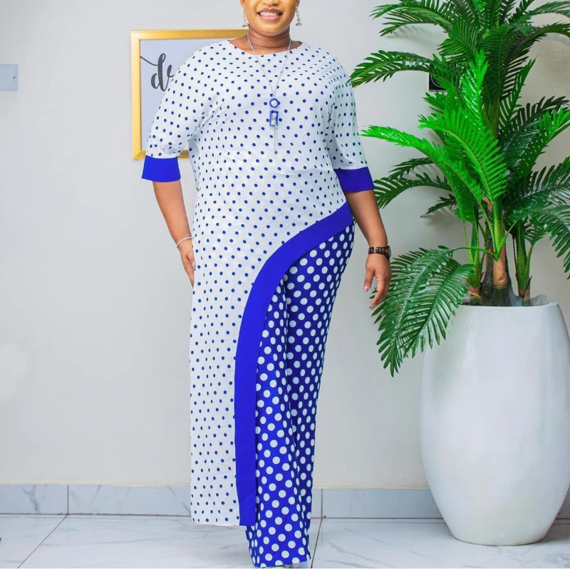 Африканская одежда из двух предметов 2021 Дашики модные платья с принтом костюм