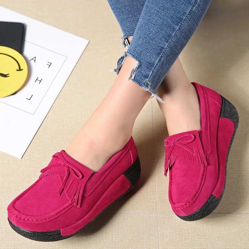 

2021 Thick Bottom Shake Shoes Women's Large Size Muffin Casual Stream Su Women Single Shoes Korean Version Of The Mother Shoes