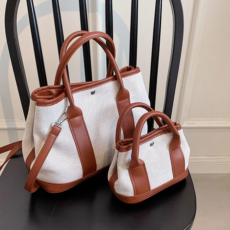 

High-quality One-shoulder Large-capacity Shopping Bag 2021 New Fashion Ladies Canvas Bag Texture Portable Tote Bag Messenger Bag