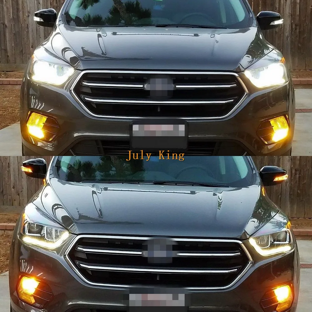 Июля King светодиодный зеркала заднего вида Белый DRL + желтый указатель поворота