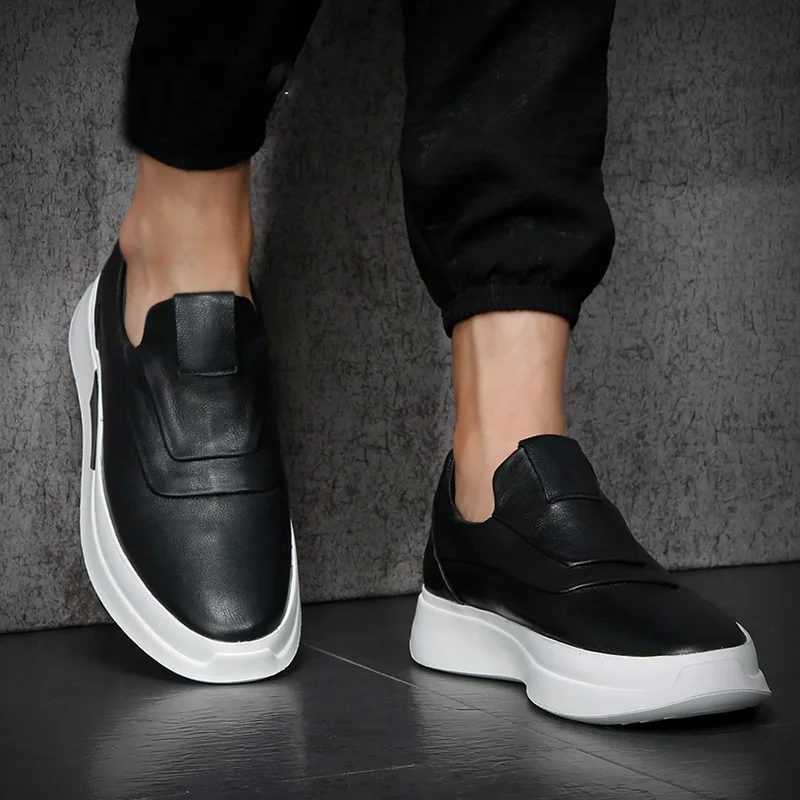 Туфли-Лоферы мужские для вождения Дизайнерские повседневные оксфорды плоская