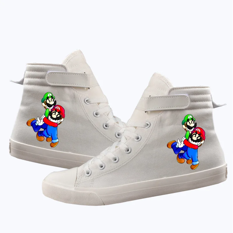 

Mary Super Mario High Top Loafers Printed Shoes for Men and Women and Canvas Shoes for Couples Men's/women's Shoes Size 35--44