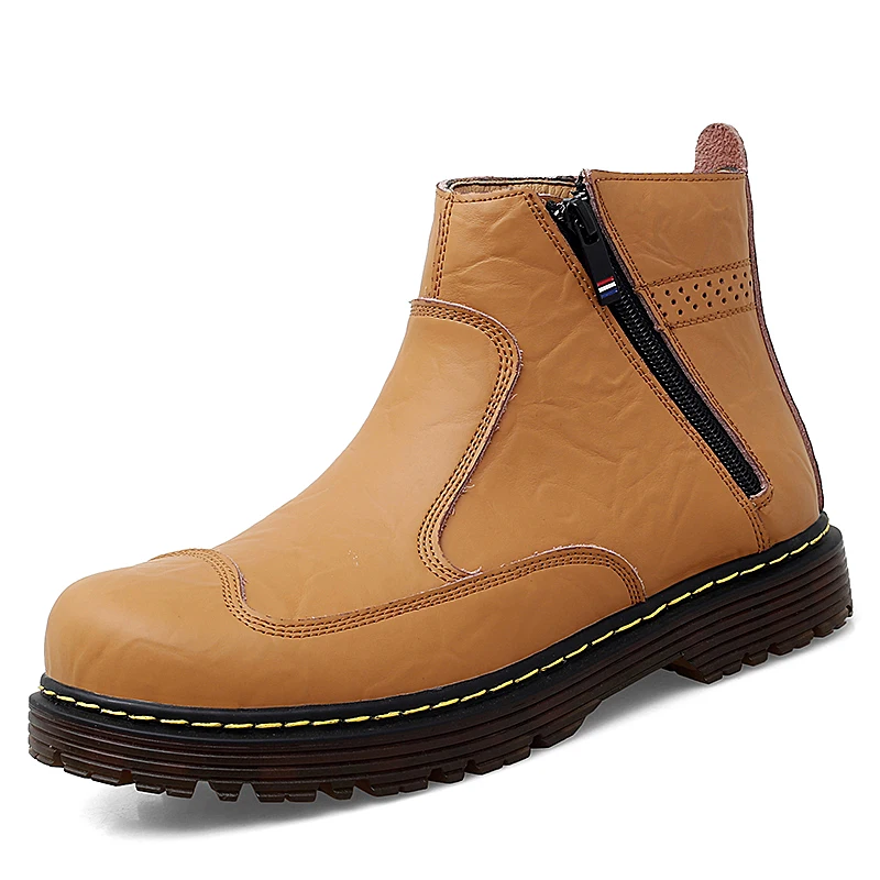 

Сапоги мужские резиновые, ботинки на молнии сбоку, повседневные водонепроницаемые, хит продаж