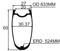 Good price chinese durable width 3037mm carbon road bike clincher wheels 60mm tubeless R13 CN 424