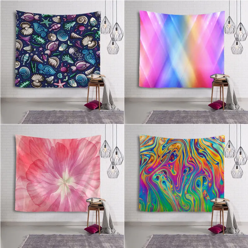 

Красочные многоцветные гобелены навесной пляж полотенце стол матерчатый Коврик для йоги стены искусства прямоугольник Коврик для пикника ...