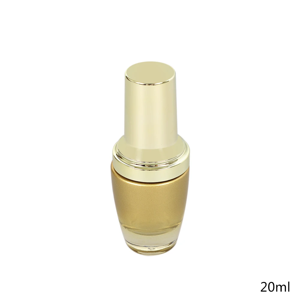 Пустая стеклянная бутылка с насосом для лосьона маленькой емкости 20 мл круглая