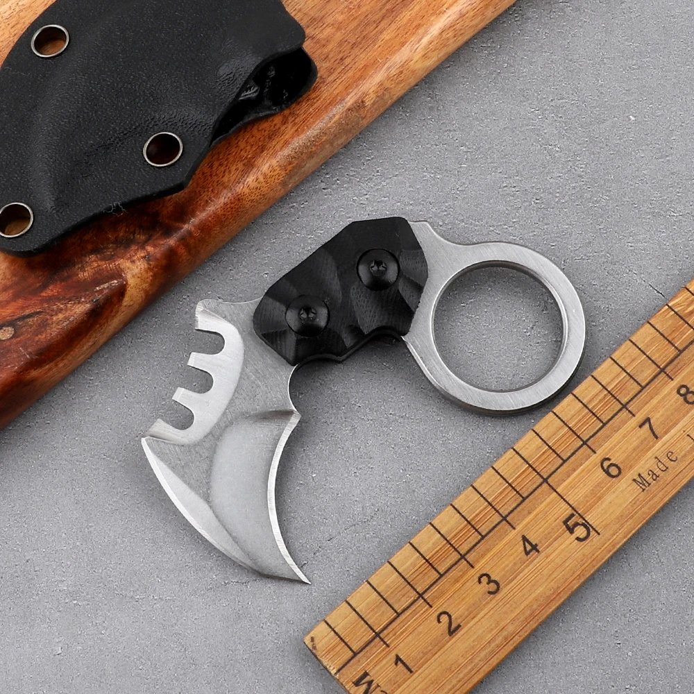 Карманный мини-керамбит с фиксированным лезвием G10 коготь CS GO тактический нож для