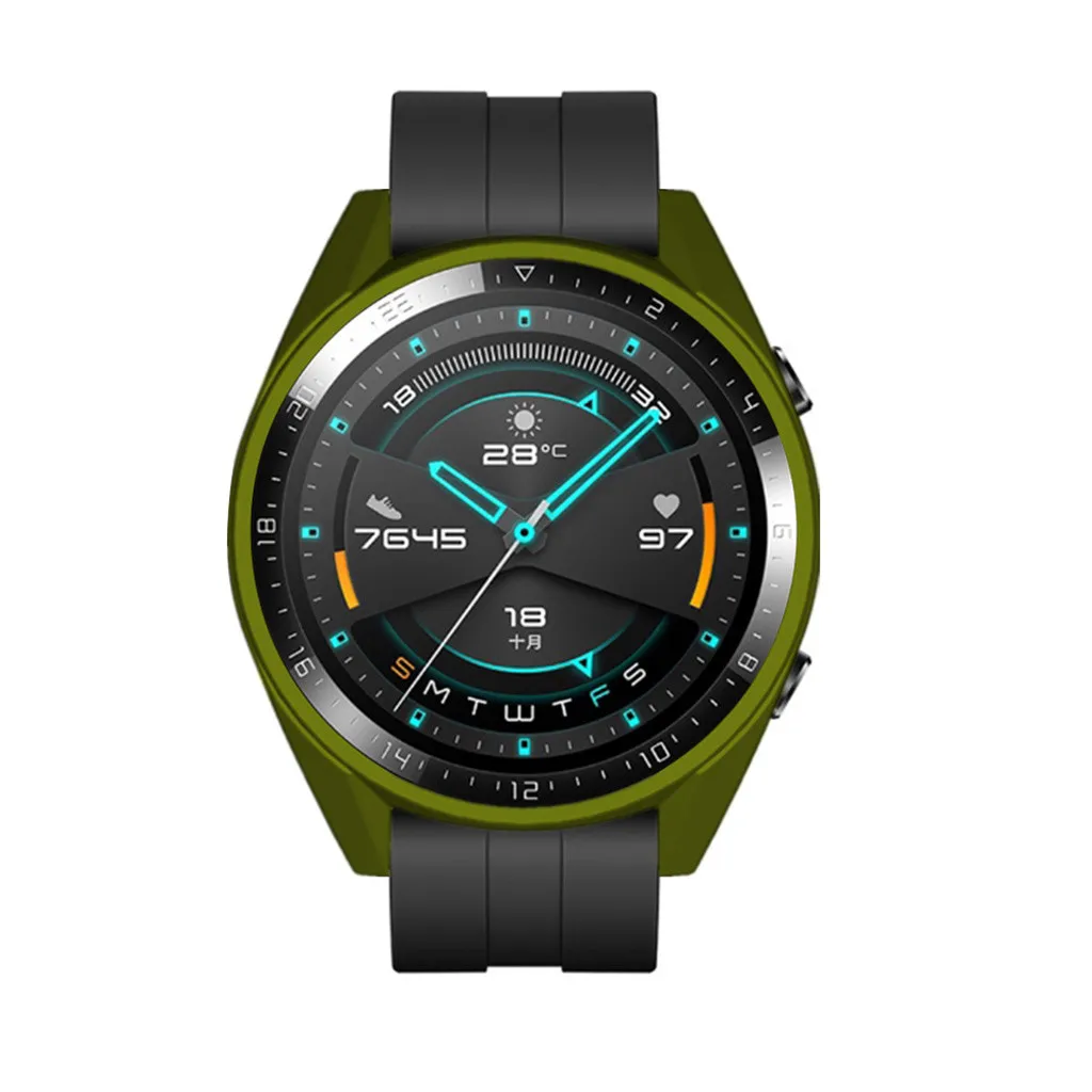 45 # тонкий защитный чехол из ТПУ для huawei Watch GT2 46 мм бампер часов FrameCase TPU GT 2 Рамка