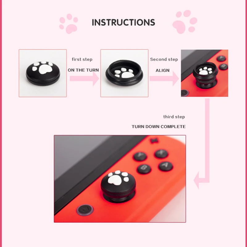 4 шт. противоскользящие силиконовые ручки с кошачьей лапой для большого пальца