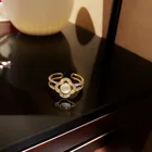 2021 Южная Корея новое Изысканное Открытое кольцо с опалом модное темпераментное простое кольцо элегантные женские украшения