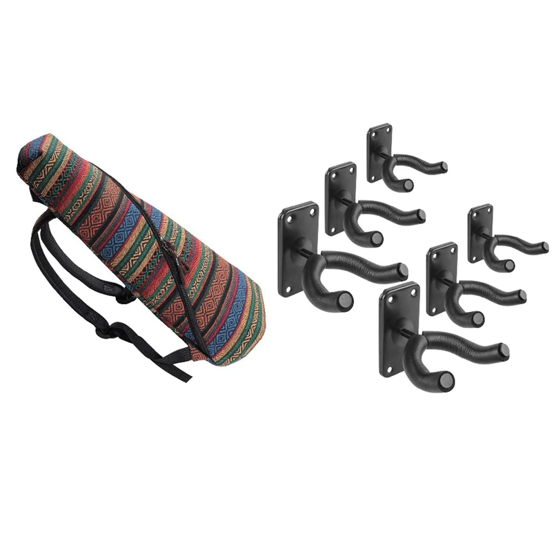 

Bohemian Ukulele Case Bag with 6Pcs Guitar Holder Guitar Hanger Wall Hook Stand
