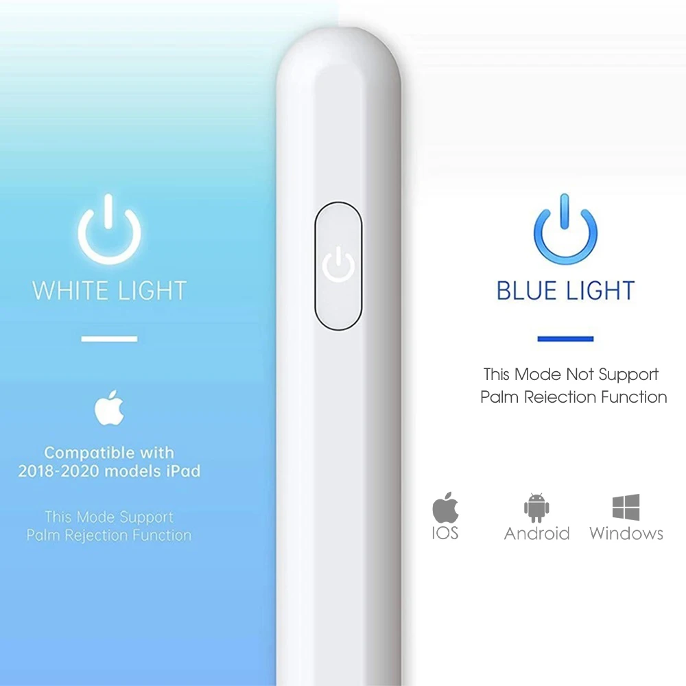 Емкостный стилус предотвращающий случайное касание двойной режим активная