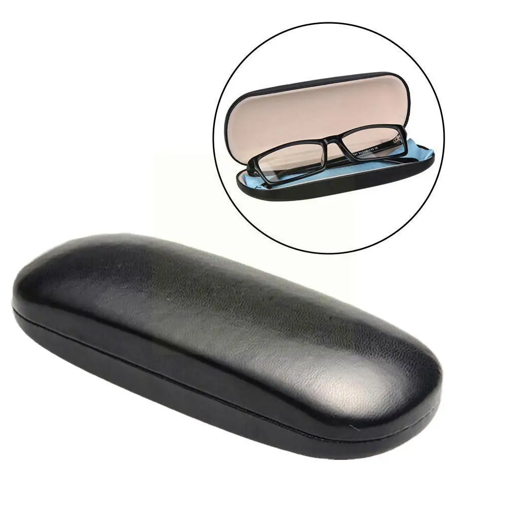 

Leather Glasses Unisex Waterproof Hard Frame Eyeglass Fashion Portable Spectacle Glasses S Reading Box Women Black O3u4