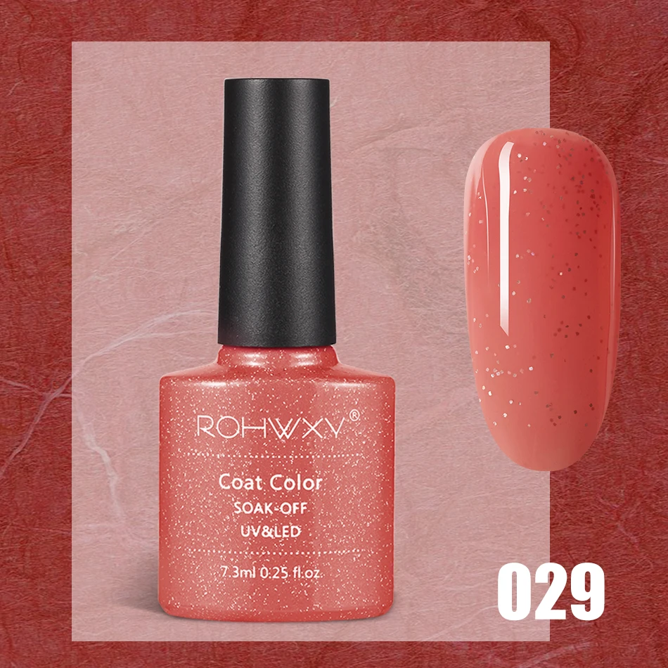 A029 ROHWXY 7,3 мл Гель-лак для ногтей для маникюра 60 цветов УФ-светодиодный Гель-лак впитывающий Гель-лак для рисования Гель-лак Инструменты для дизайна ногтей - Цвет: A029