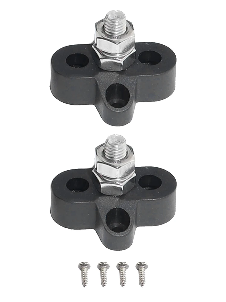 2PCS DC 48V Insulated Bus Bar Terminal Studs Heavy Duty DCM8 Single Positive Power Distribution Block For Truck RV Ship Boats |