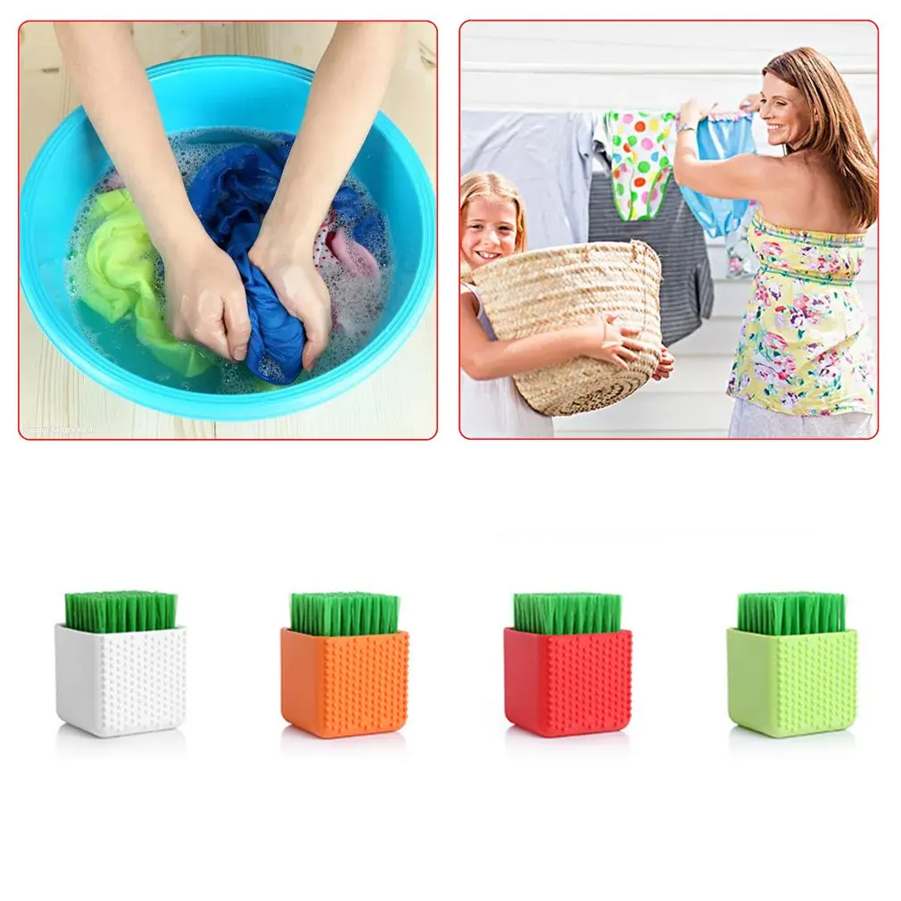 

Silicone Laundry Brush Soft Bristles Cleaning Brush Shoe Washing Brush Underwear Brush Dual Purpose Brush