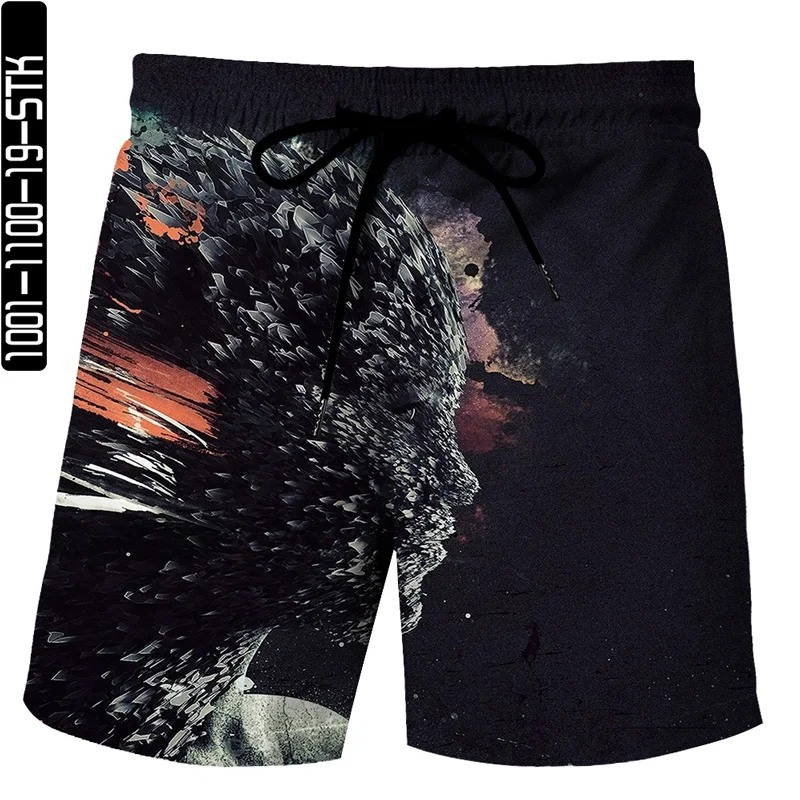 

2021 new summer 3D digital printing shorts high-quality beach pants character elements popular new trends hip-hop style printing
