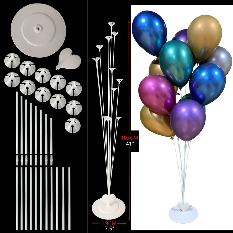 

11 Tubes Balloons Stand Balloon Holder Column Confetti Balloon Baby Shower Kids Birthday Party Wedding Decoration Supplies Stick