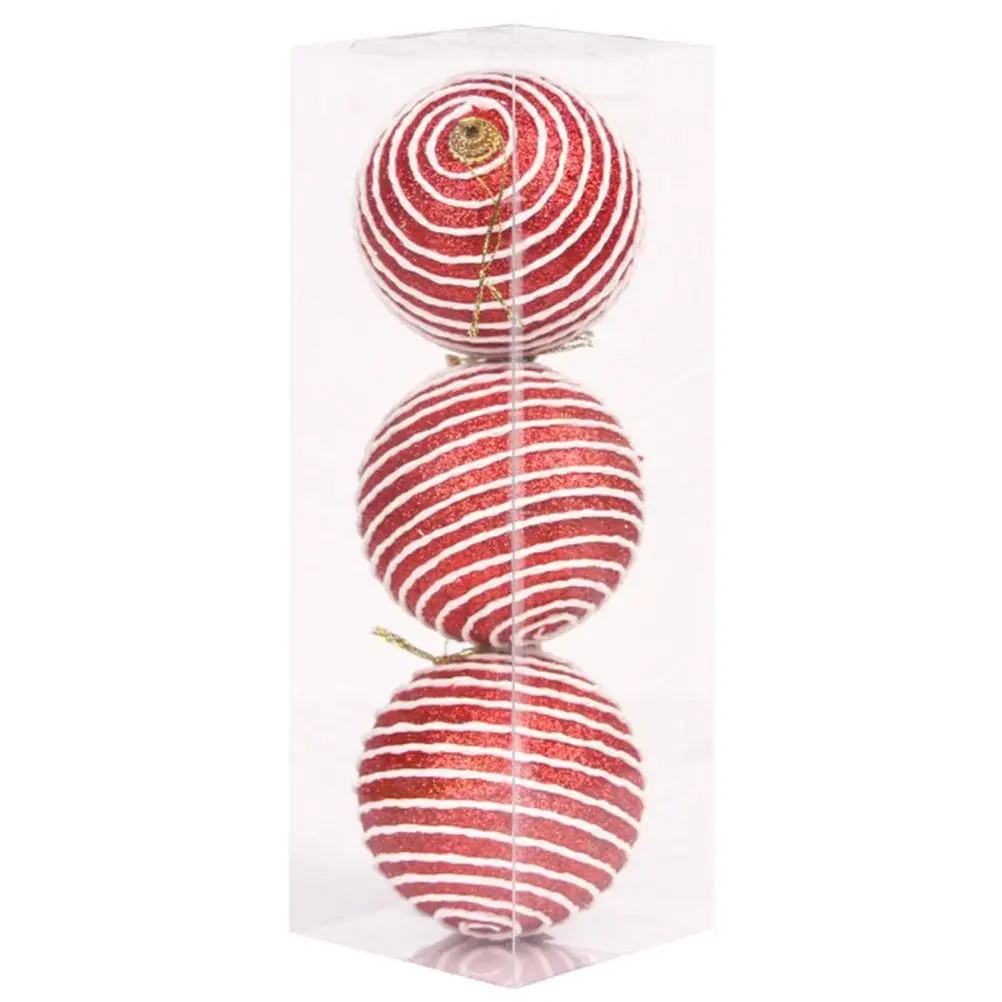 3 шт./компл. Рождественские шары рождественские елочные подвесные пенопластовые