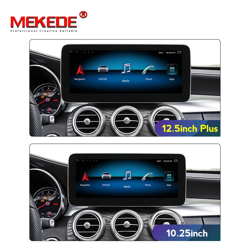 MEKEDE 12 5 &quotips экран 8 ядер Android 9 0 Автомобильный gps навигационный плеер для Mercedes Benz C