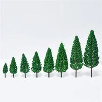 20pcset cedar miniature pine tree landscape model tree mini plastic green pine tree christmas diy decoration party cake topper