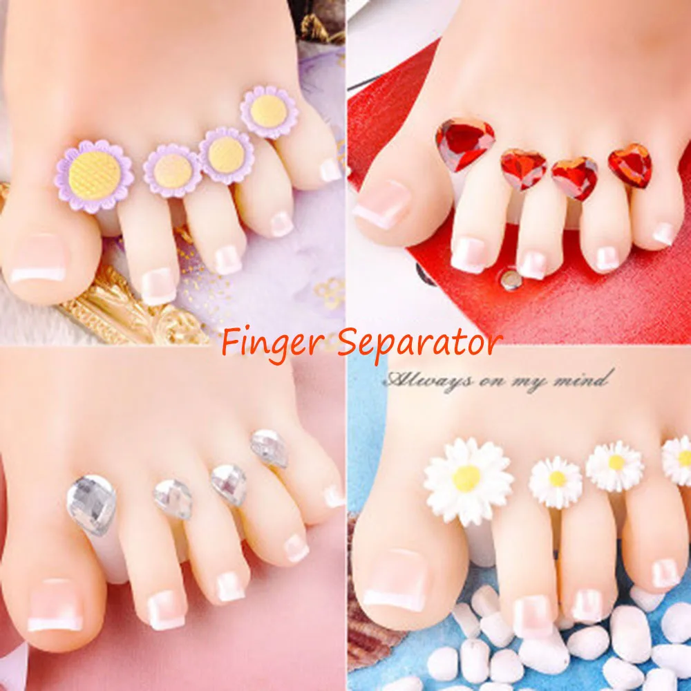 

No Adverse Reactions Toe Splitter Fingers Manicure Toolssilica Gelflowers