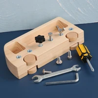 aswj montessori busy board toys wooden screw driver car box toys basic skill practical puzzle educational learning for kids gift