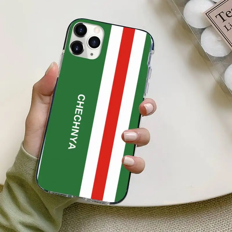

Chechen National Flag Black Cell Phone Case For iphone 12 5 5s 5c se 6 6s 7 8 plus x xs xr 11 pro max mini