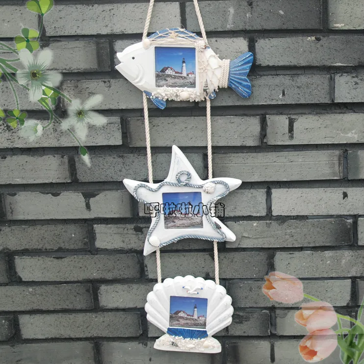 

TT Mediterranean Three-Piece Wall-Mounted Photo Frame Photo Wall CombinationMatching Picture FrameCreative Children Phote Frame