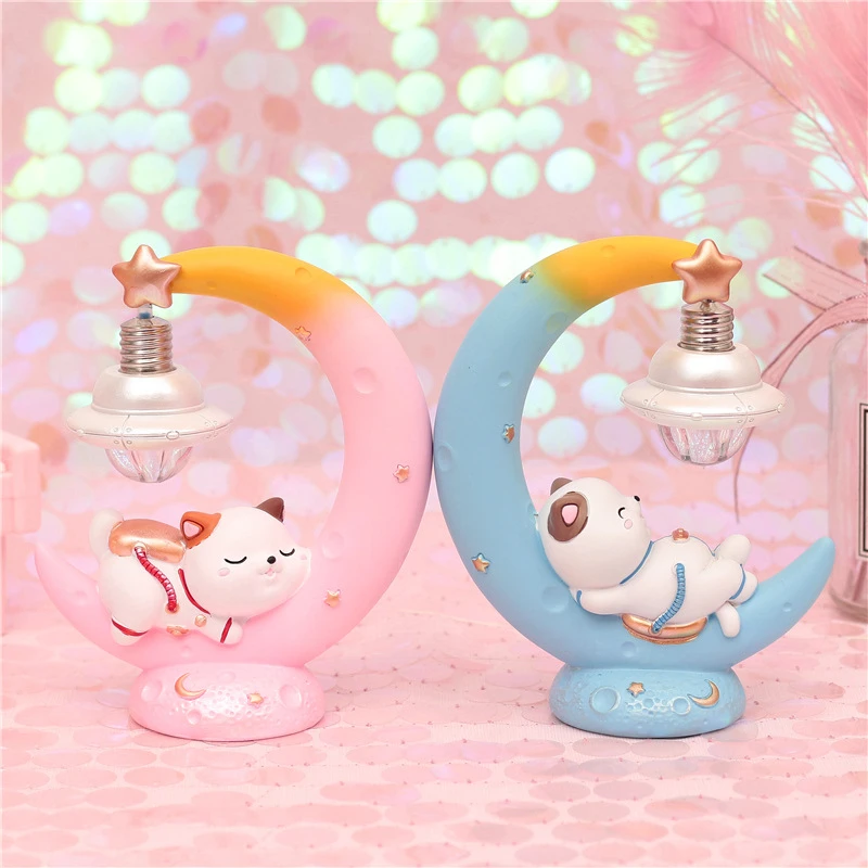 Смола с изображением из мультфильма Lucky Cat ночник девочка Спальня прикроватный