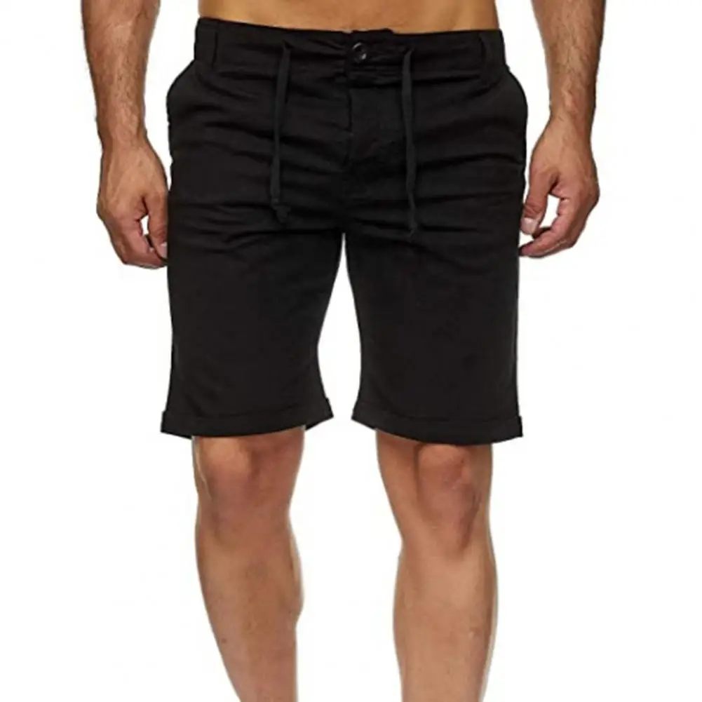 

Мужские однотонные шорты до колена, впитывающие пот Прямые спортивные шорты с несколькими карманами, уличная одежда, дропшиппинг 50%